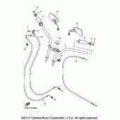 Схема вузла: Кермо та Тросики Yamaha XVS1300 Stryker