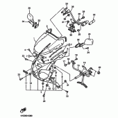 Схема узла: Облицовочные элементы 1 Yamaha YZF750 YZF750