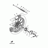 Схема узла: Переднее колесо Yamaha TTR90 TT-R90