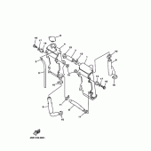 Схема узла: Радиатор и Патрубок системы охлаждения Yamaha YZ125