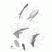 Схема узла: Боковая крышка Yamaha YZ450F YZ450F