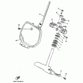 Схема узла: Рулевой механизм Yamaha YZ125
