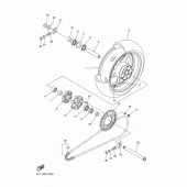 Схема вузла: Заднє колесо Yamaha YZF-R1 R1