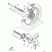 Схема вузла: Переднє колесо Yamaha XT125