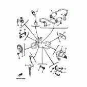 Схема узла: Электрооборудование 2 Yamaha XV250 Virago