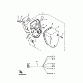 Схема узла: Задний фонарь (Стоп-сигнал) Yamaha XVZ1300 Royal Star Venture S