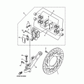 Схема узла: Задний тормозной суппорт Yamaha XV1700 Road Star Midnight