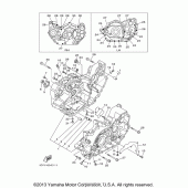 Схема вузла: Картер двигуна Yamaha XV1900 Roadliner Midnight