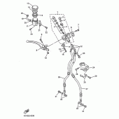 Схема вузла: Передній гальмівний циліндр Yamaha YZF-R1 R1