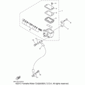 Схема вузла: Передній гальмівний циліндр Yamaha XVS650 V-Star Custom