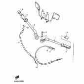 Схема вузла: Кермо та Тросики Yamaha XJ600 Diversion (S-TYPE)