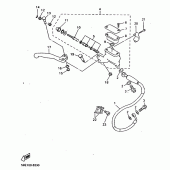 Схема узла: Передний тормозной цилиндр Yamaha YZ400
