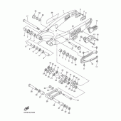 Схема узла: Задний рычаг и Подвеска Yamaha YZ250 YZ250F