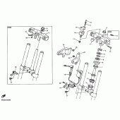 Схема узла: Рулевой механизм Yamaha XJR1200