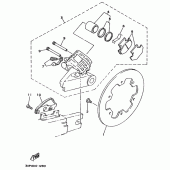 Схема вузла: Задній гальмівний супорт Yamaha WR200R