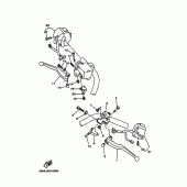 Схема узла: Пульт управления рулевой и Рычаг Yamaha XVS650 Drag Star Classic