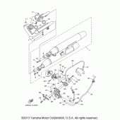 Схема узла: Выхлопная система Yamaha XV1600 Midnight Star