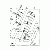 Схема узла: Вилка передней оси Yamaha XVS125 Drag Star
