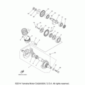 Схема вузла: Колінчастий вал та Поршень Yamaha TTR230 TT-R230
