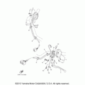Схема узла: Пульт управления рулевой и Рычаг Yamaha XV1700 Road Star Midnight