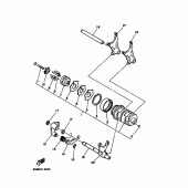 Схема вузла: Копірний вал та Вилки Yamaha SRV250 Renaissa