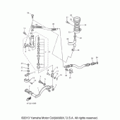 Схема вузла: Задній гальмівний циліндр Yamaha YZF600R Thundercat