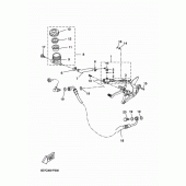Схема вузла: Задній гальмівний циліндр Yamaha MT125 MT-125