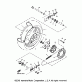 Схема вузла: Заднє колесо Yamaha FZ6 FZ6R