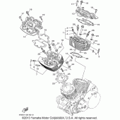 Схема узла: Головка цилиндра Yamaha XV1600 Road Star Silverado