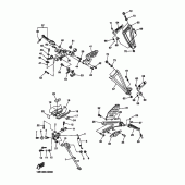 Схема узла: Подножки и Подставка Yamaha YZF-R6/ YZF600 R6