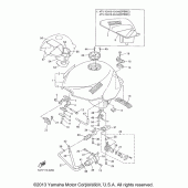 Схема узла: Топливный бак (1) Yamaha YZF600R Thundercat
