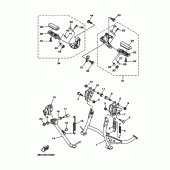 Схема вузла: Підніжки та підставка Yamaha XP500 T-MAX