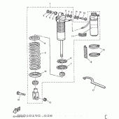 Схема вузла: Задня підвіска Yamaha TT600