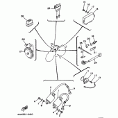 Схема вузла: Електроустаткування 2 Yamaha XV535 Virago