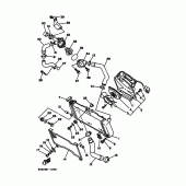 Схема узла: Радиатор и Патрубок системы охлаждения Yamaha TDM850