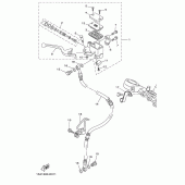 Схема узла: Передний тормозной цилиндр Yamaha YBR250