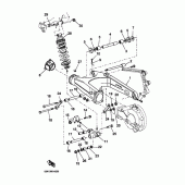 Схема узла: Задний рычаг и Подвеска Yamaha BT1100 Bulldog