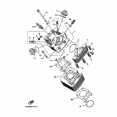 Схема вузла: Циліндр Yamaha YBR125