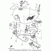 Схема узла: Топливный бак (Non calinia) Yamaha XV250 Route 66