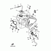 Схема вузла: Паливний бак Yamaha YZ125