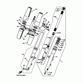 Схема вузла: Вилка передньої осі Yamaha XV1700 Road Star S