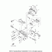 Схема узла: Задний фонарь (Стоп-сигнал) Yamaha XV1900 Raider SCL