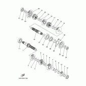 Схема вузла: Трансмісія Yamaha XT660 XT660Z Tenere