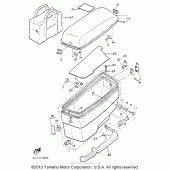 Схема узла: Saddlebag (1) Yamaha XVZ1300 Venture Royale