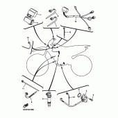 Схема узла: Электрооборудование 1 Yamaha YZ250 YZ250F