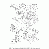 Схема вузла: Боковая крышка Yamaha XV1700 Road Star Midnight Warrior