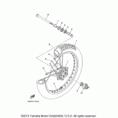 Схема узла: Переднее колесо Yamaha XV250 V-Star