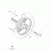 Схема узла: Переднее колесо Yamaha YBR250