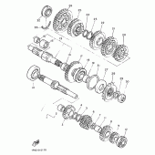 Схема узла: Трансмиссия Yamaha FZX750