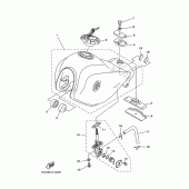 Схема вузла: Паливний бак Yamaha TW225